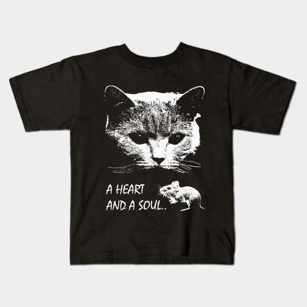 Cat & Mouse - one heart and one soul Kids T-Shirt by amarth-drawing